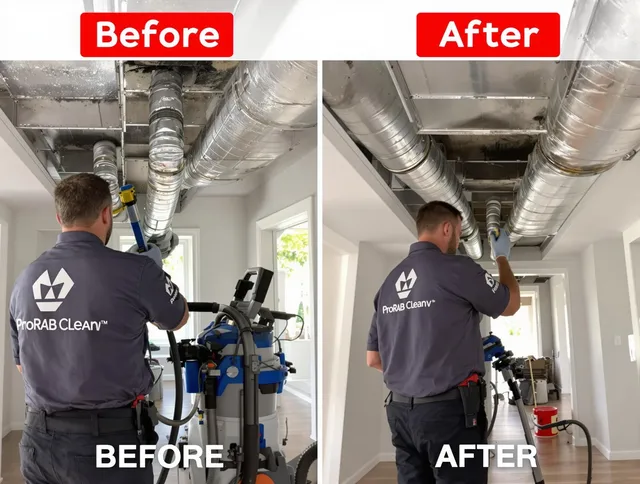 Sudbury Air Duct Cleaning expert performing thorough residential duct cleaning in a Sudbury home